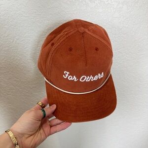 For Others orange corduroy baseball cap
